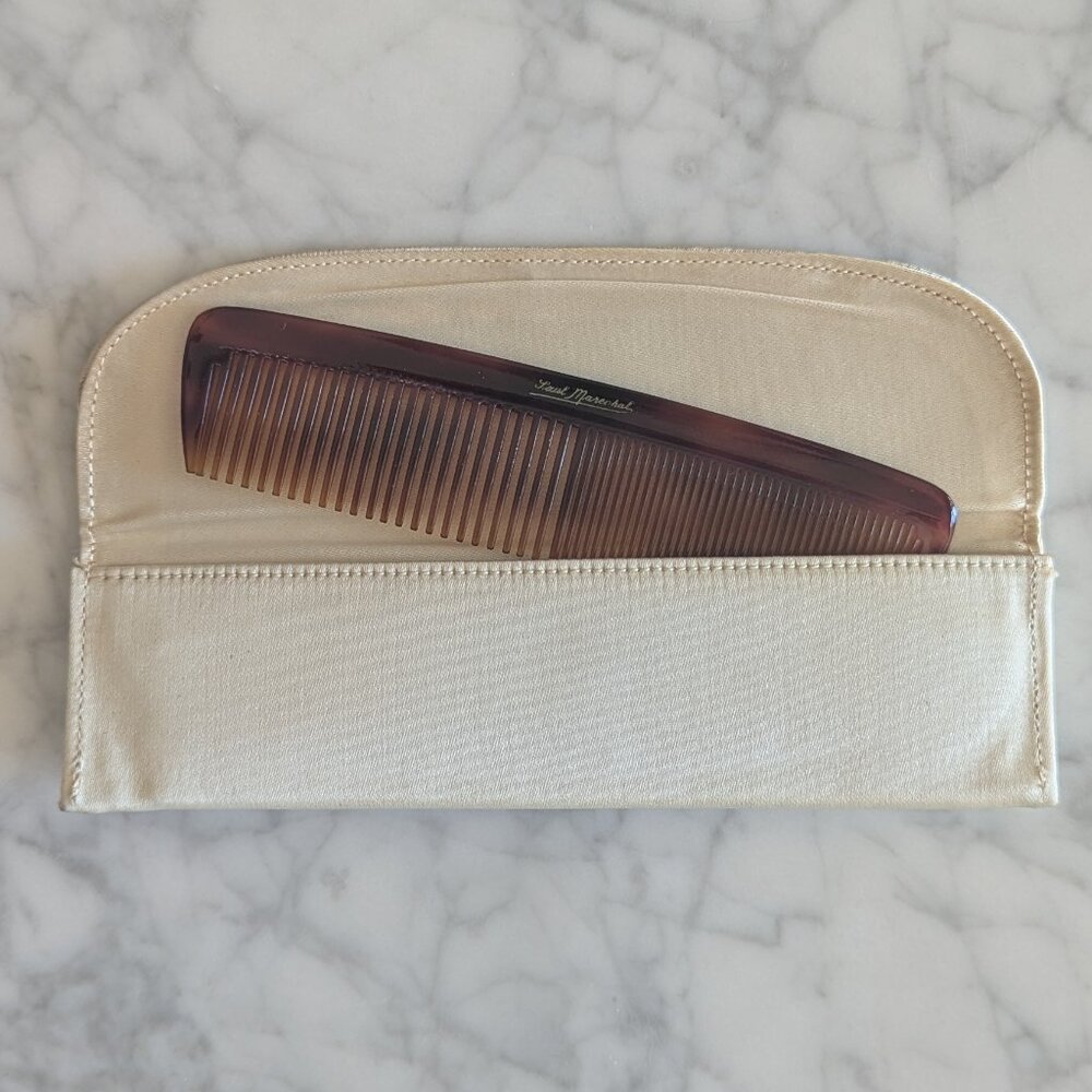 Dainty Vintage Embroidered Satin Clutch with accessories - Picture 9 of 16